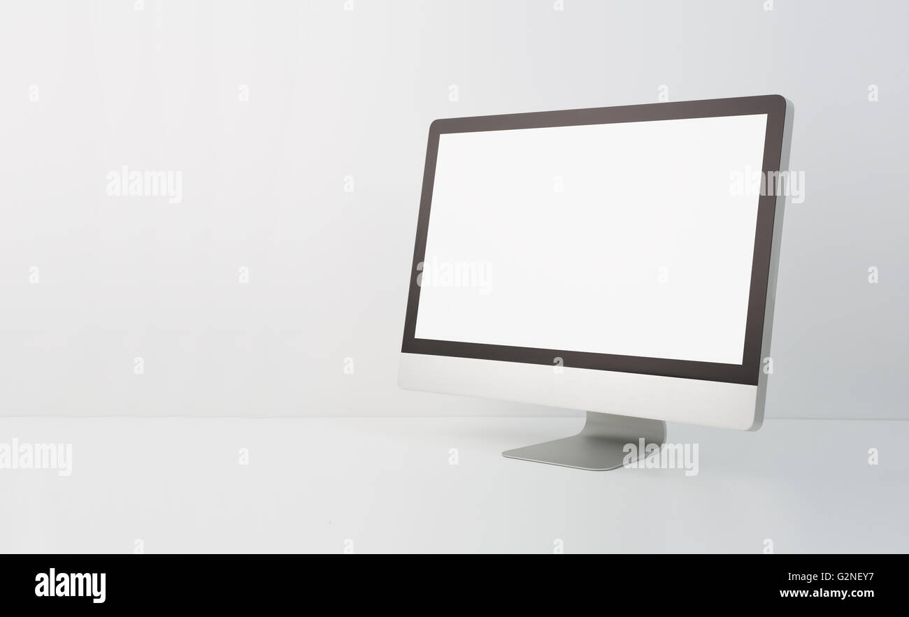 Surveiller l'espace Web Design blanc vide Modèle - Image Banque D'Images