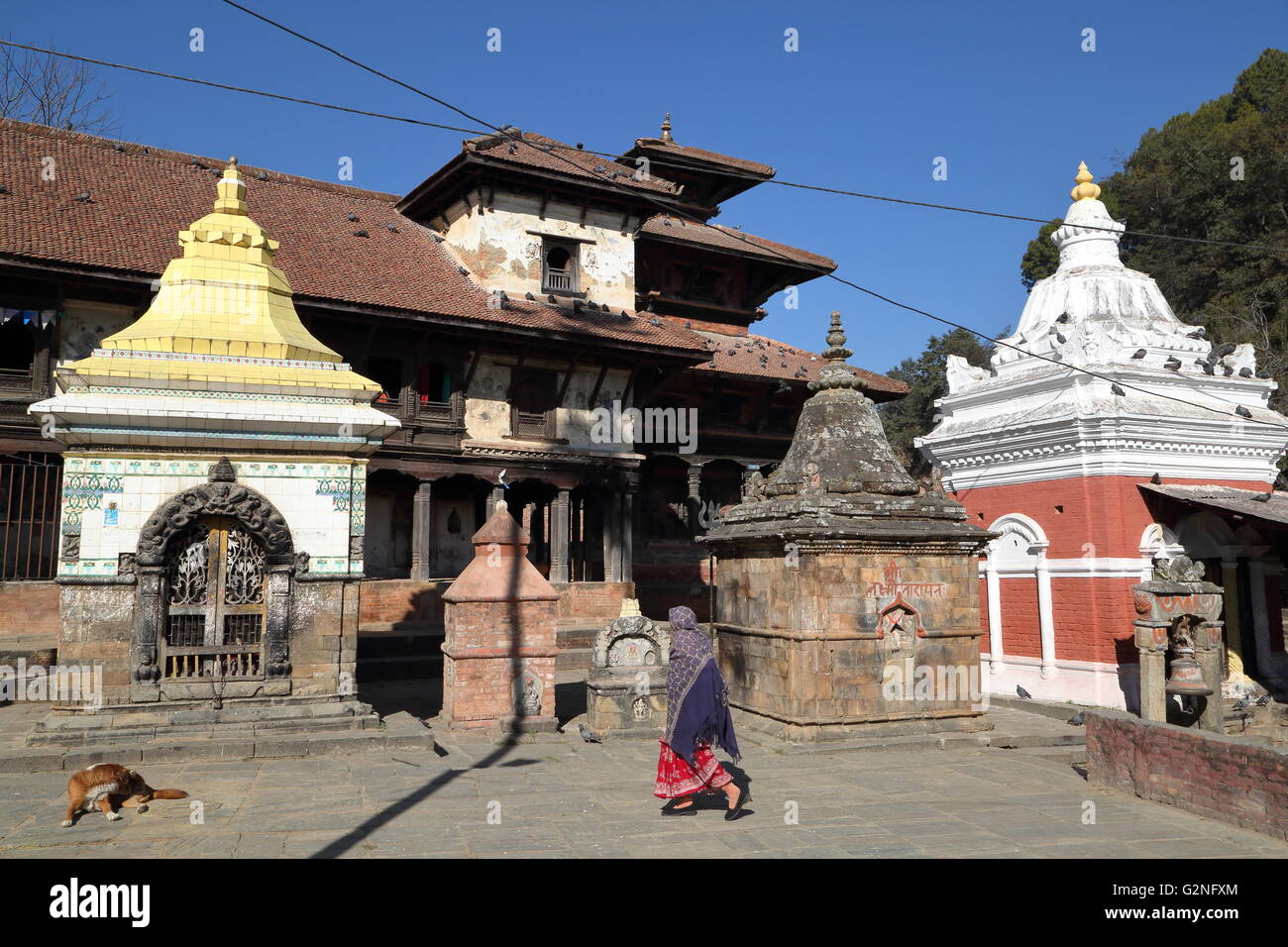 Indreshwar Mahadev Temple à Panauti, Népal Banque D'Images