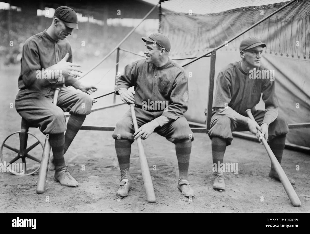 Hank Gowdy, Lefty Tyler, Joey Connolly, Major League Baseball Players, Boston Braves, Portrait, vers 1914 Banque D'Images
