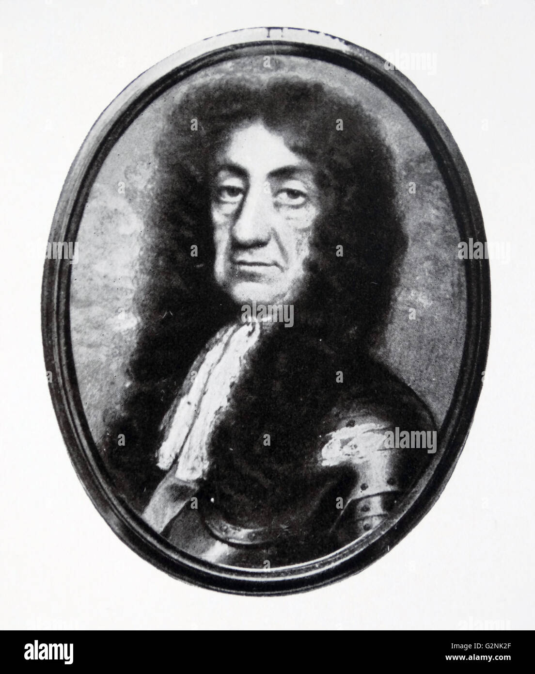 Charles II (1630-1685). Charles II a été roi des trois royaumes de l'Angleterre, l'Écosse et l'Irlande. Le père de Charles II, Charles I, a été exécutée à Whitehall le 30 janvier 1649, à l'apogée de la guerre civile anglaise. Par Samuel Cooper ou Cowper (1609-1672) Un artiste miniature. Banque D'Images