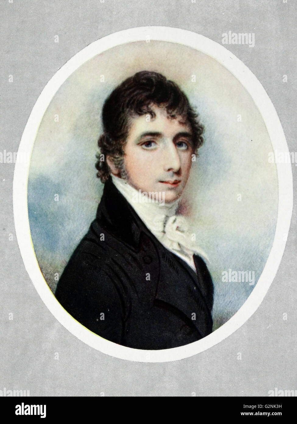Henry Tufton, onzième et dernier comte de Thanet (1775-1849) par Richard Cosway (1742-1821), un des leaders français portraitiste de l'époque Régence, remarqué pour ses miniatures. Banque D'Images