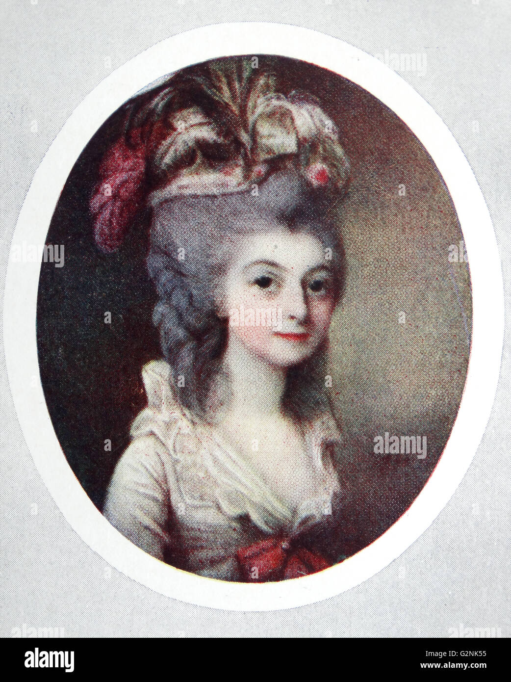 Lady Mary Elizabeth Nugent, après, marquise de Buckingham et dans son propre droit, Baroness Nugent (ob 1812) par Horace Pierre (1754-1825), peintre en miniature, fils de Nathaniel Hone. Banque D'Images