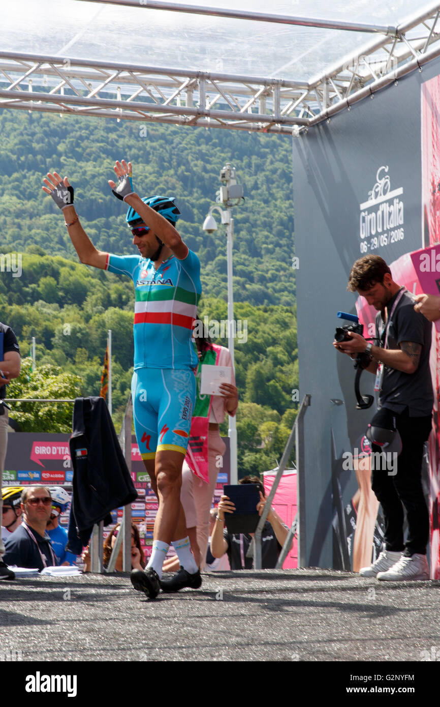 San Lorenzo del Vallo lake Santa Croce, Italie - 21 mai 2016 : Stade 14 Nibali Vincenzo du 99e du Tour d'Italie 2016 Banque D'Images