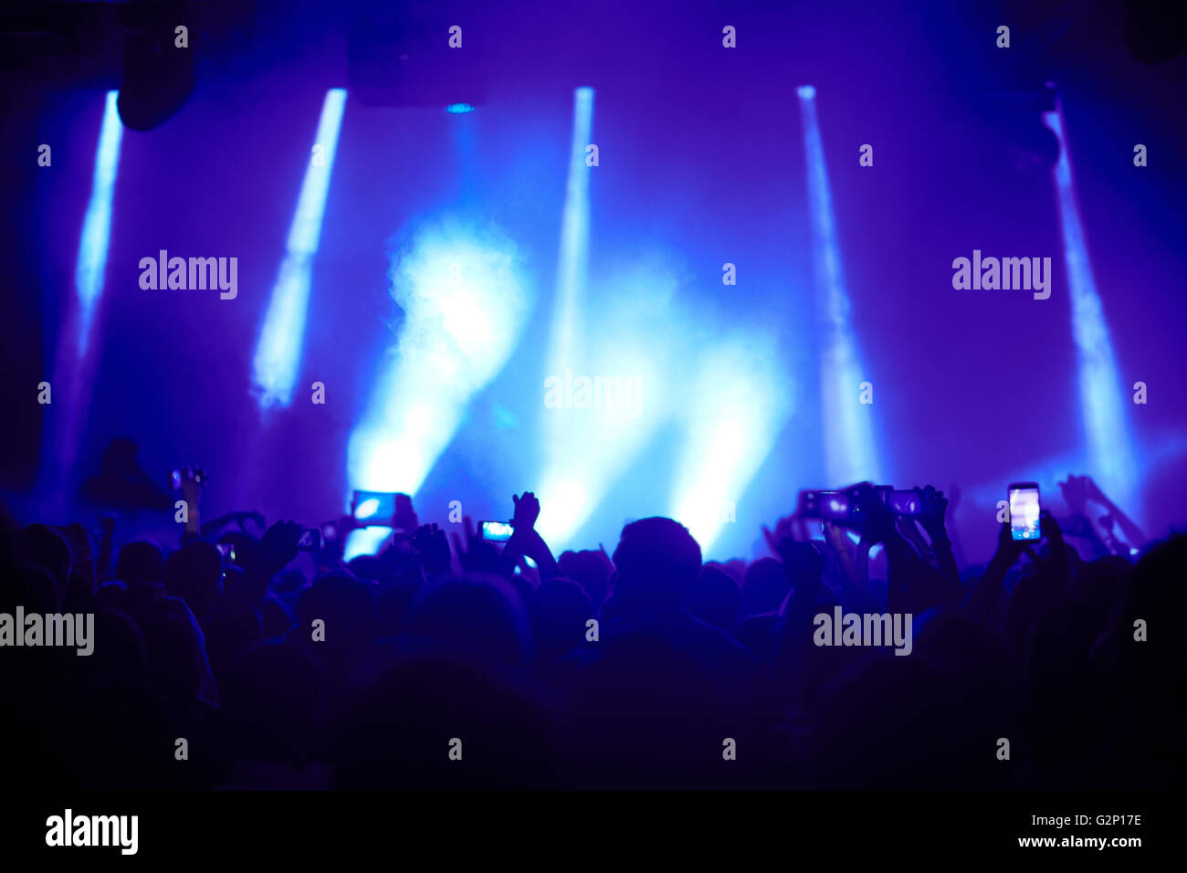 Les gens à un concert Banque D'Images