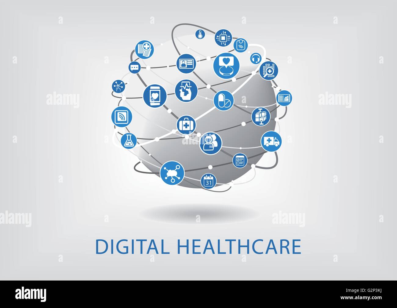 La santé numérique infographie comme vector illustration Illustration de Vecteur