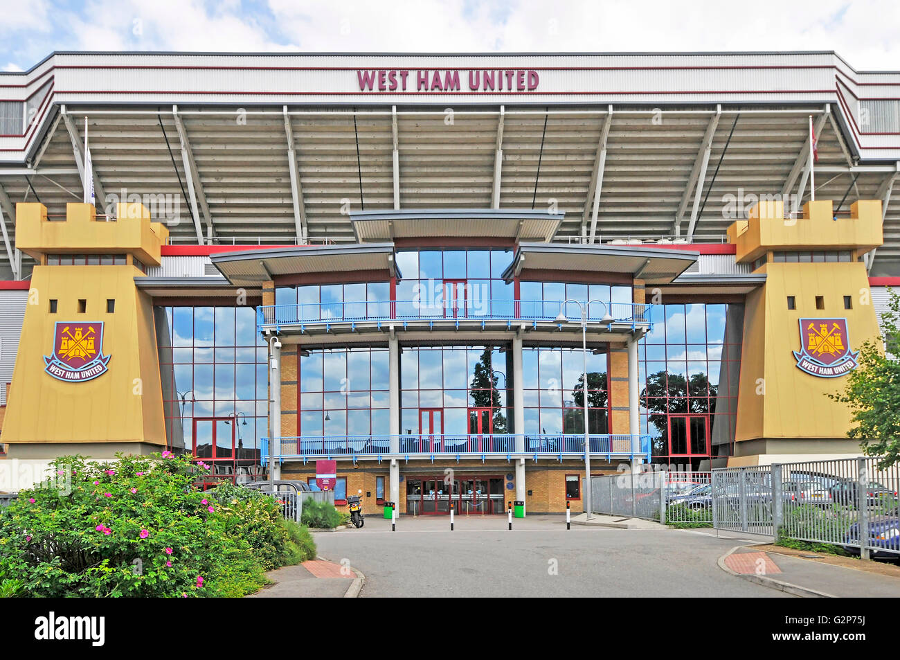 West Ham United Football Stadium entrée principale Upton Park East London Banque D'Images
