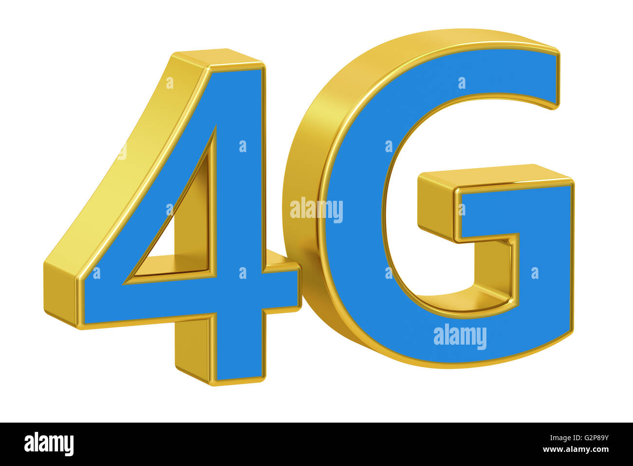 Concept 4G, 3D Rendering isolé sur fond blanc Banque D'Images