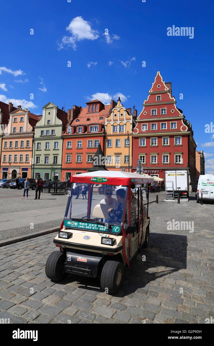 Maisons à marché du sel près de Rynek, Wroclaw, Silésie, Pologne, Europe Banque D'Images