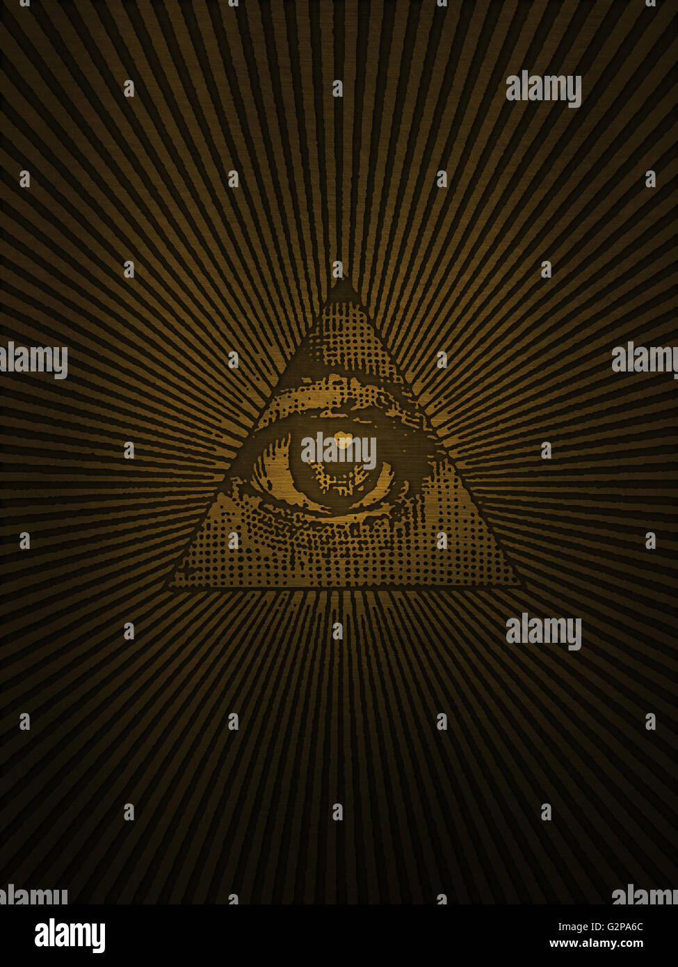 L'œil de la Providence (or) Banque D'Images