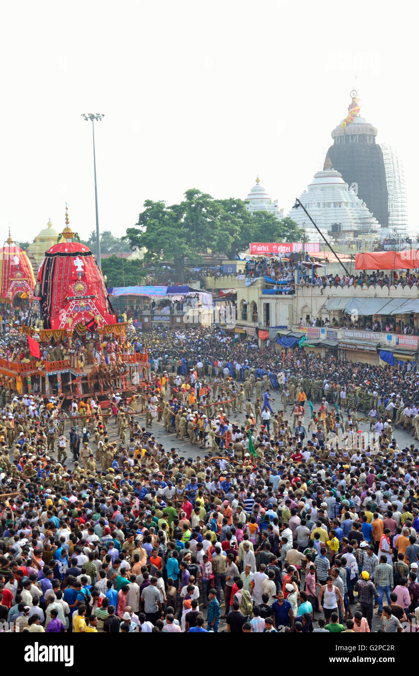 Rathyatra ou char, festival, Puri, Orissa Banque D'Images