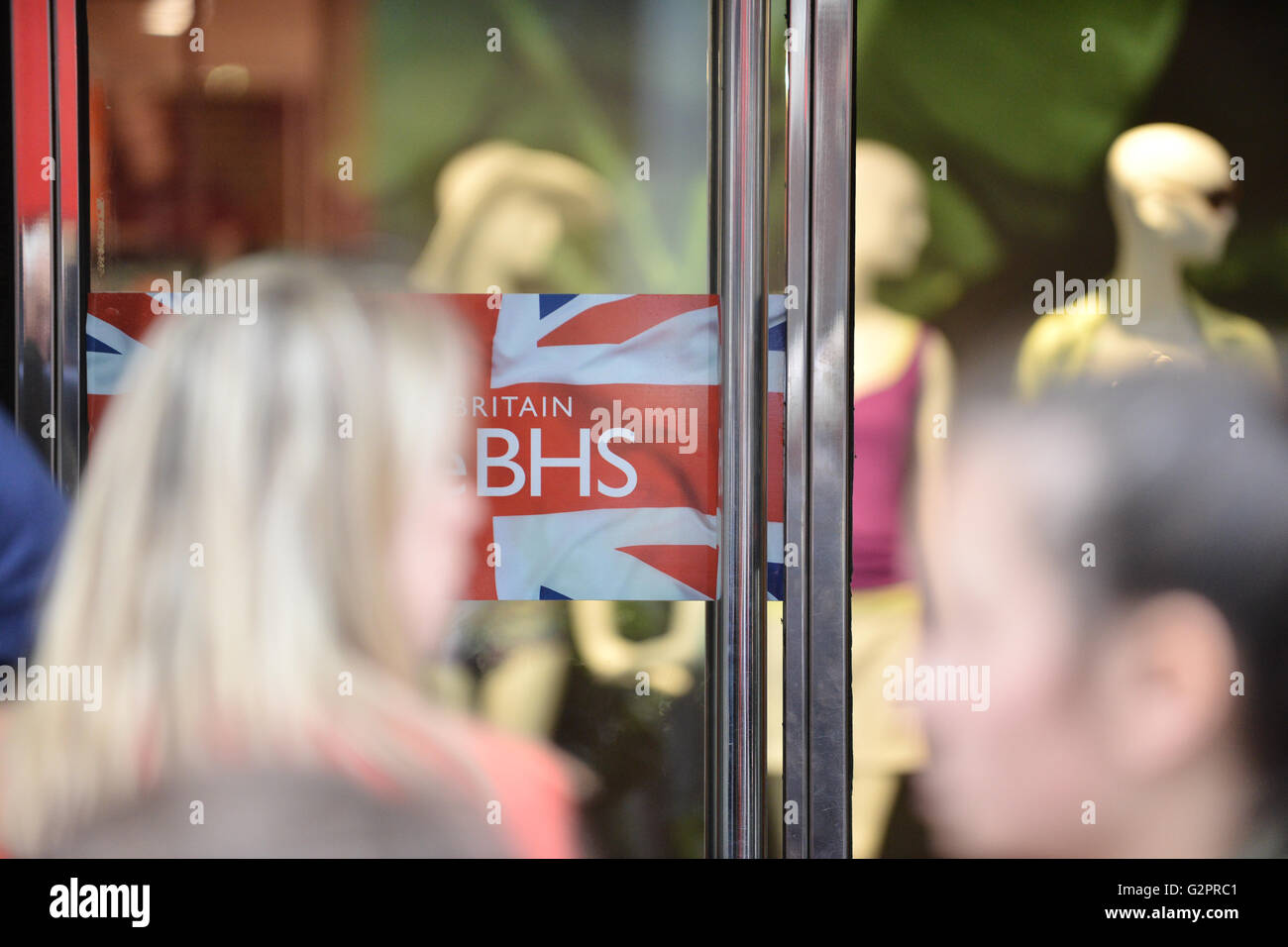 Oxford Street, Londres, Royaume-Uni. 2 juin 2016. BHS flagship sur Oxford Street. Magasins BHS vont commencer à fermer dans les prochaines semaines Banque D'Images