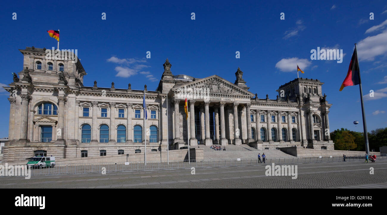 Bâtiment du Parlement allemand Reichstag, Berlin, Allemagne, Europe. Banque D'Images