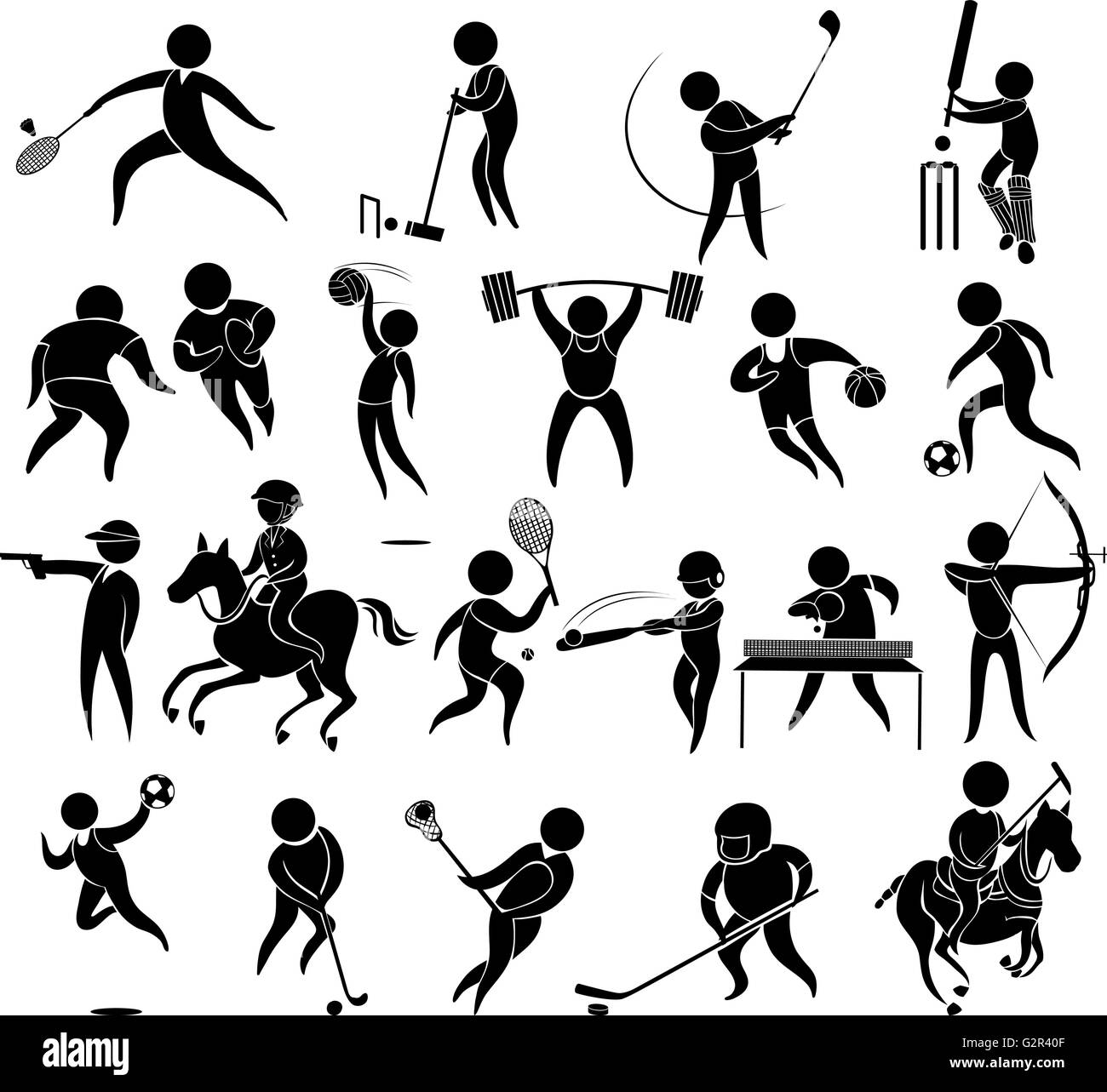 Des icônes pour les différentes sortes de sports illustration Illustration de Vecteur