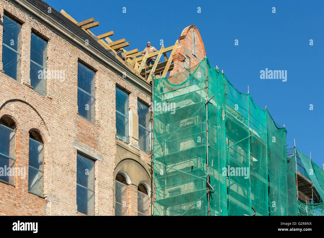 18.03.2015, Poznan, Pologne, Grande Pologne - restauration d'un ancien bâtiment du début du xxe siècle. / Réaménagement d'un ancien d'habitation depuis le début du 20 siècle. 00A150318D009CAROEX.JPG - pas à vendre dans la région de G E R M A N Y, A U S T R I A, S W I T Z E R L A N D [communiqué de modèle : Non, des biens : Non, (c) caro photo agency / http://www.caro-images.com, Info@carofoto.pl - Bastian, toute utilisation de cette photo est l'objet d'image !] Banque D'Images