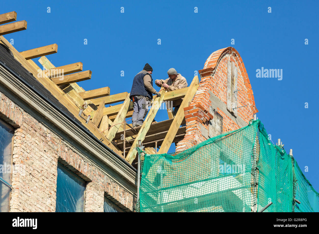 18.03.2015, Poznan, Pologne, Grande Pologne - restauration d'un ancien bâtiment du début du xxe siècle. / Réaménagement d'un ancien d'habitation depuis le début du 20 siècle. 00A150318D020CAROEX.JPG - pas à vendre dans la région de G E R M A N Y, A U S T R I A, S W I T Z E R L A N D [communiqué de modèle : Non, des biens : Non, (c) caro photo agency / http://www.caro-images.com, Info@carofoto.pl - Bastian, toute utilisation de cette photo est l'objet d'image !] Banque D'Images