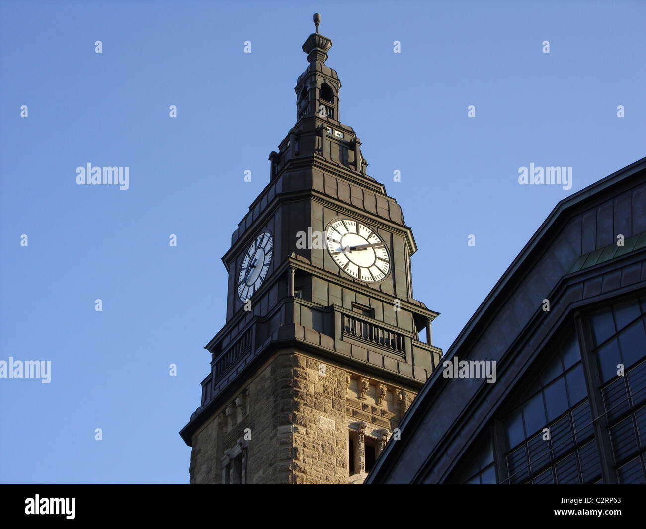 La tour de la gare centrale de Hambourg Allemagne Banque D'Images
