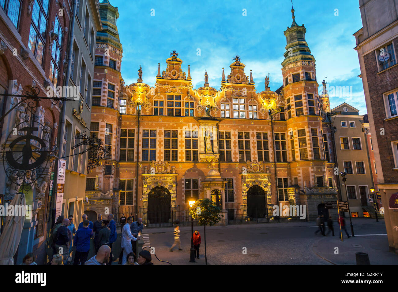 Gdansk, Pologne, façade de l'Académie des beaux-arts de Gdansk Banque D'Images