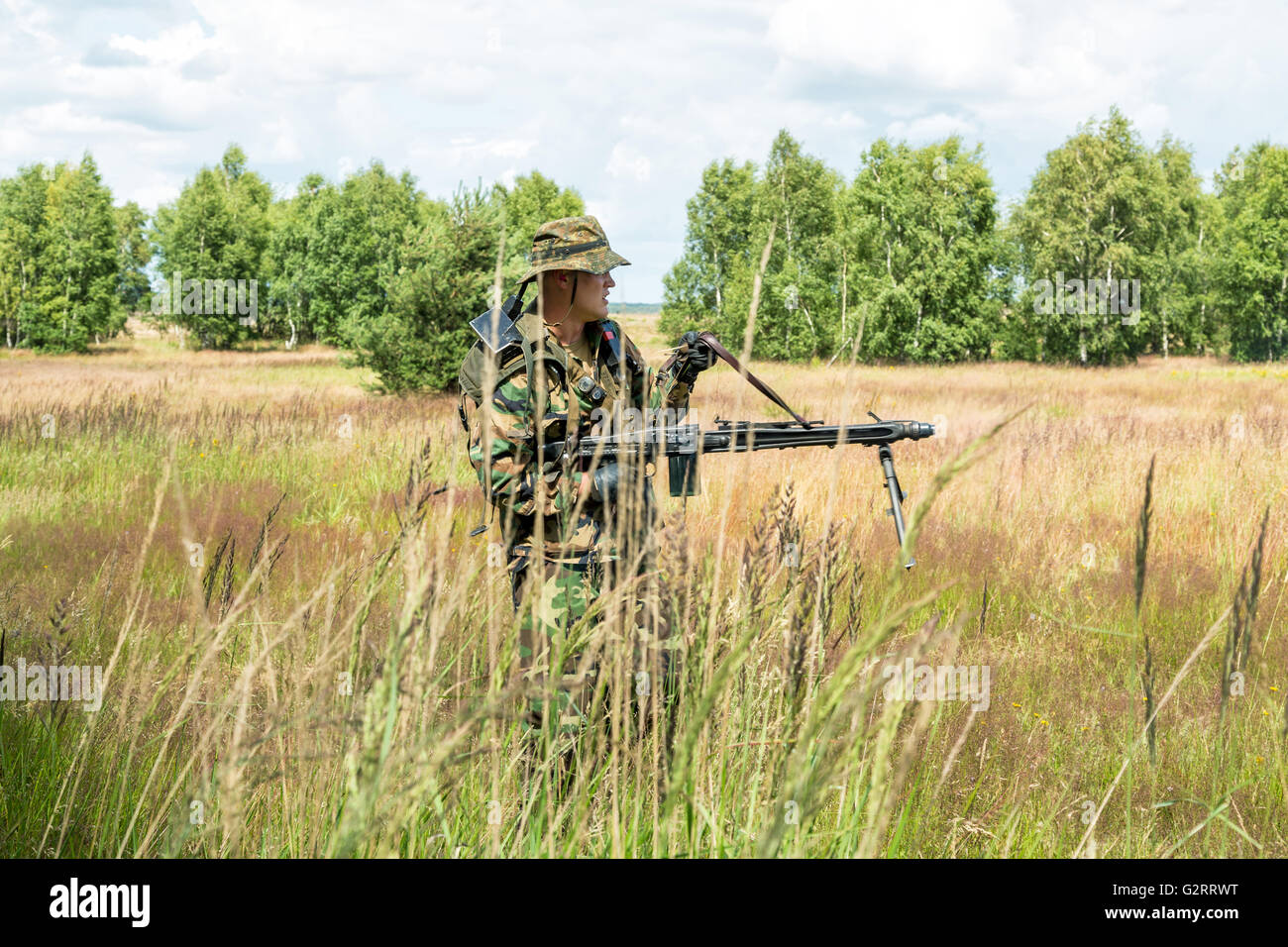 Gardelegen, l'Allemagne, l'infanterie blindée à un Angriffsuebung sur l'Altmark formation militaire Banque D'Images