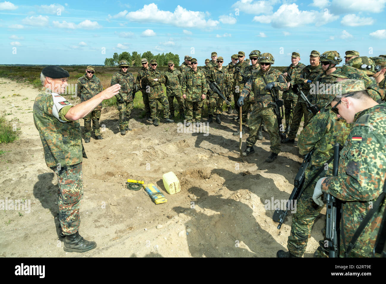 Gardelegen, Allemagne, la formation militaire dans l'Altmark Colbitz-Letzlingen Heath Banque D'Images