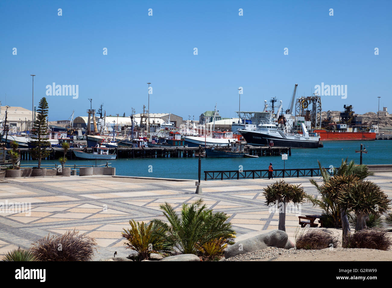 Le front de mer de Luderitz, en Namibie Banque D'Images