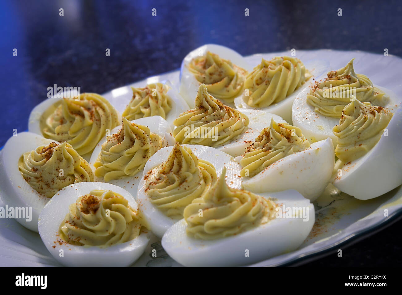 Oeufs farcis, oeufs farcis Banque D'Images