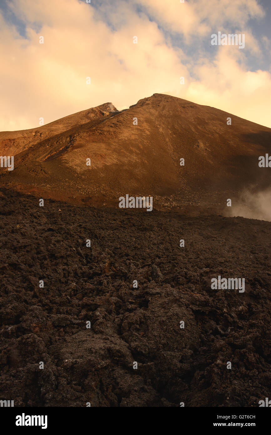 Après-midi sur le volcan Pacaya près de Antigua au Guatemala Banque D'Images