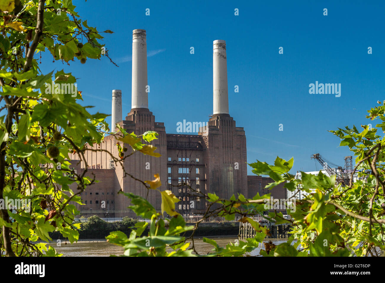 Battersea Power Station, une centrale au charbon classée de catégorie II, située sur la rive sud de la Tamise, à Battersea, Londres, Royaume-Uni Banque D'Images