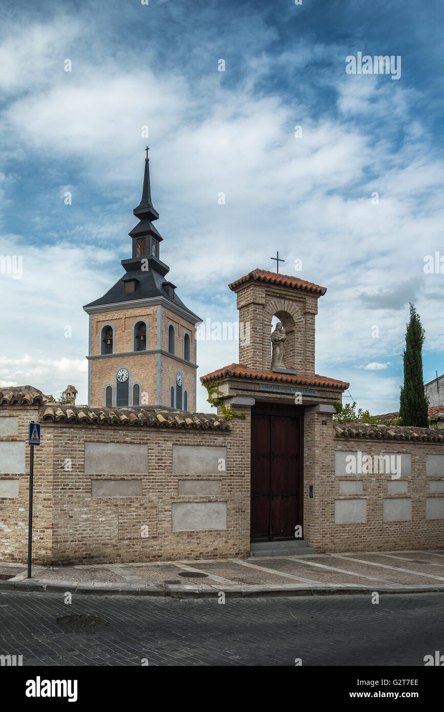 Presbytères San Simón de Rojas. Église de San Pedro, Navalcarnero province de Madrid. Espagne Banque D'Images