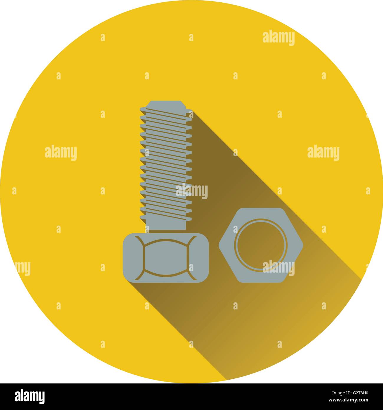 Icône de vis et écrou. Modèle plat. Vector illustration Image ...
