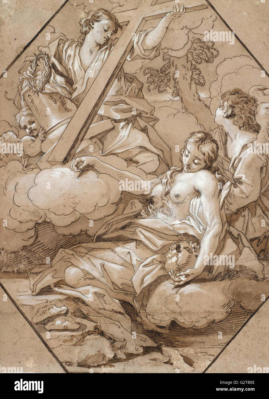 Benedetto Luti - l'Extase de Sainte Marie Madeleine - Banque D'Images