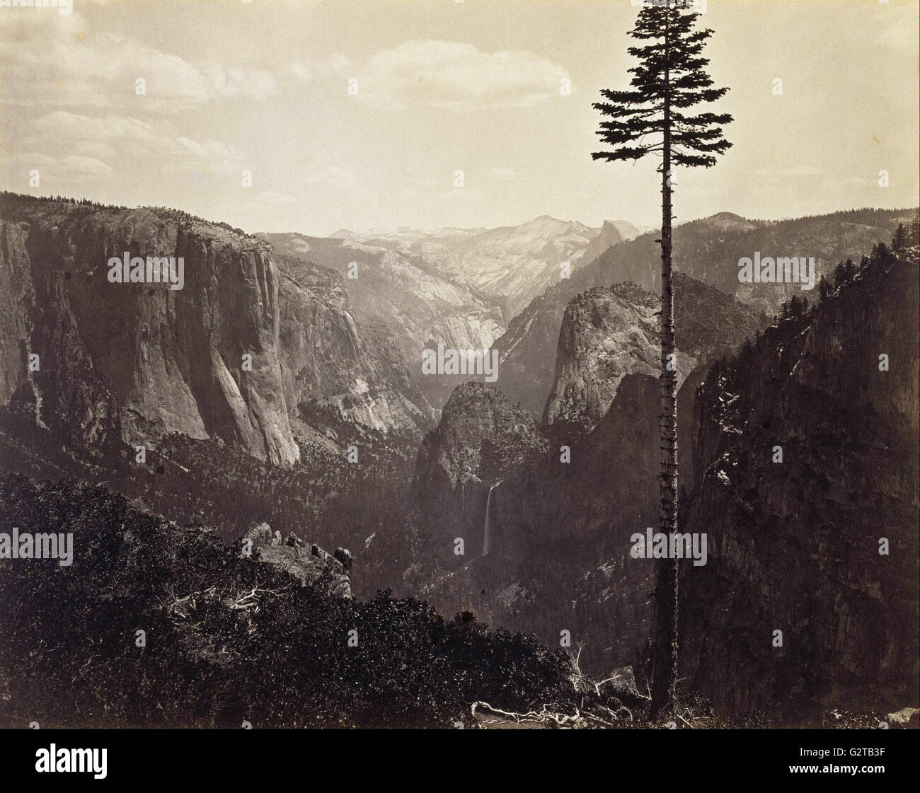 Emmons Carleton Watkins - vallée de Yosemite - Banque D'Images