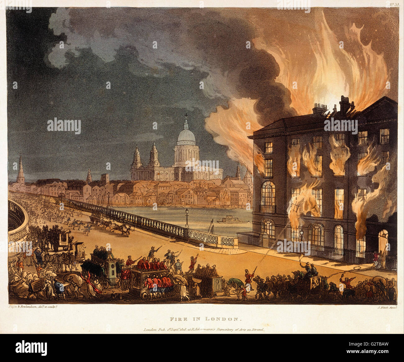 Pugin, A.C. ; Rowlandson, Thomas ; Bluck, J. ; Ackermann, Rudolph - couleur d'impression ; et la gravure à l'aquatinte - Banque D'Images