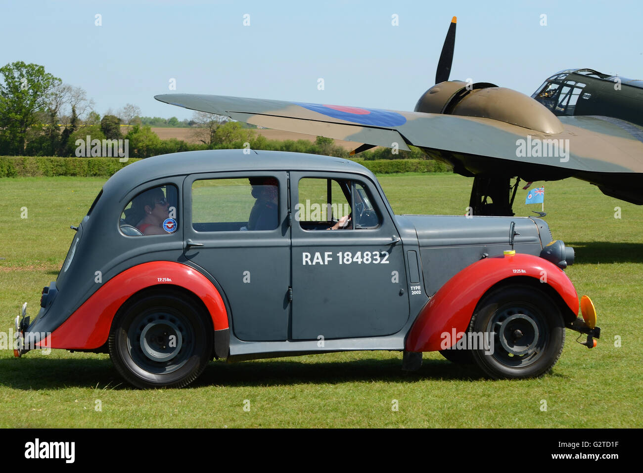 1938 Hillman Minx RAF Staff voiture, la Shuttleworth Collection. Banque D'Images