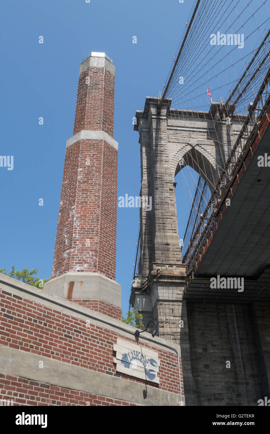 Pont de Brooklyn Park, NYC, USA Banque D'Images