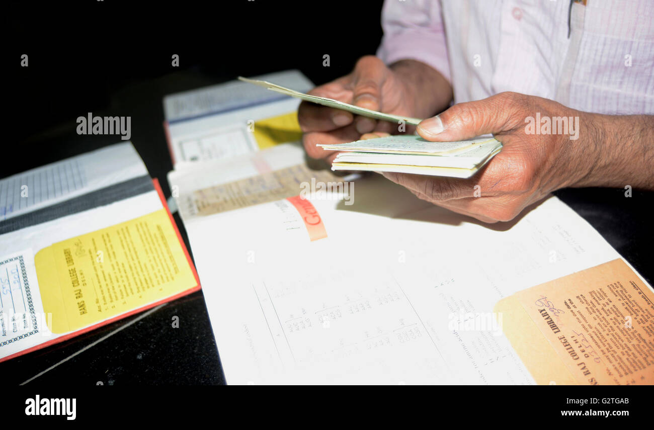 Bibliothécaire et Catalogue Banque D'Images