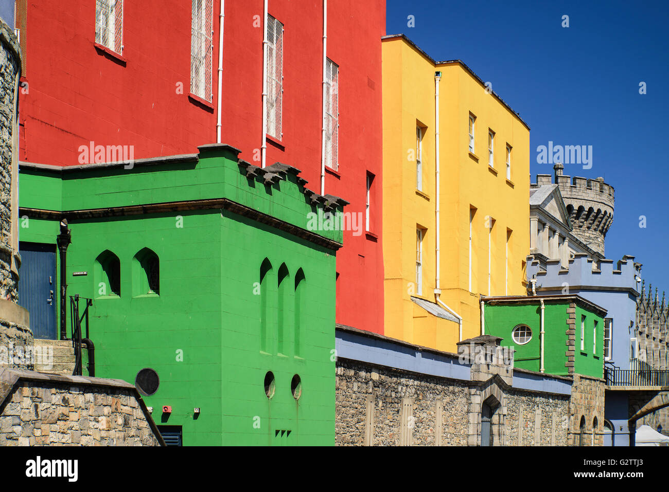 L'Irlande, Dublin, Dublin Castle, ancien centre de la domination britannique en Irlande. Banque D'Images