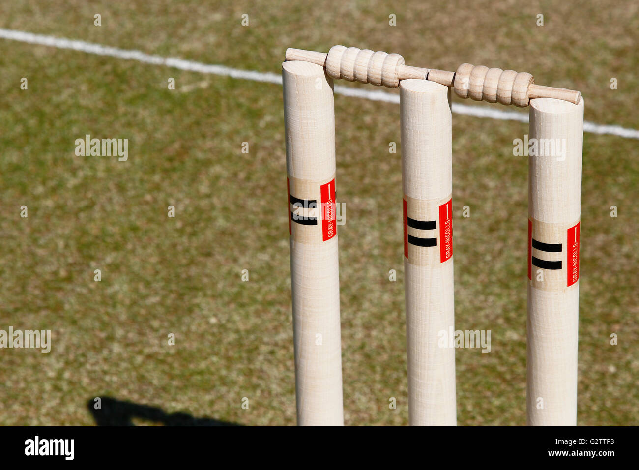 Sport, Ball, cricket, des souches. Banque D'Images