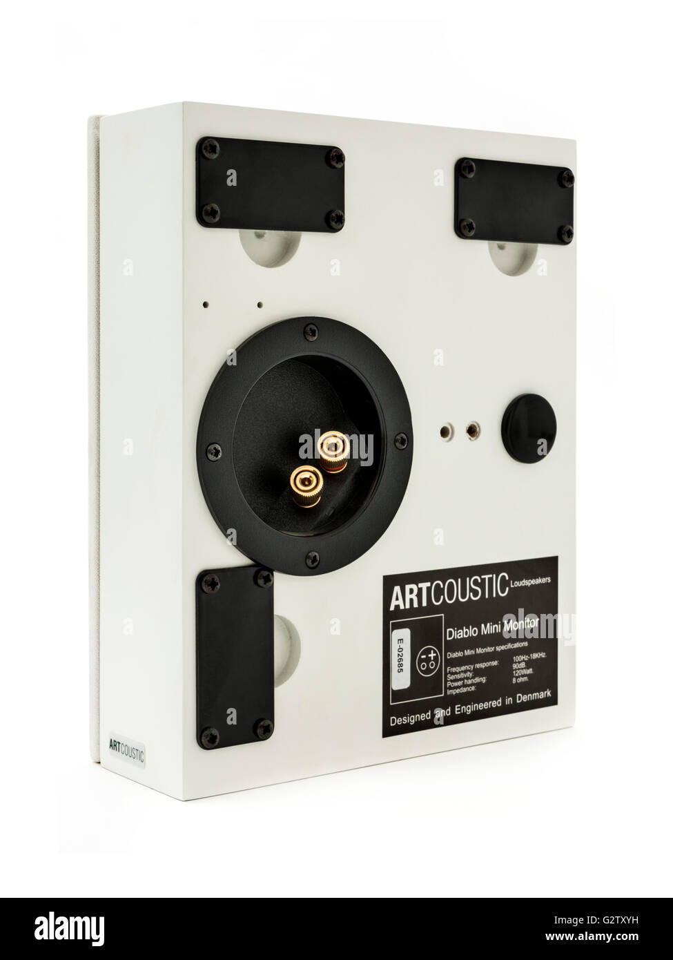 Artcoustic 'Diablo' moniteur Mini haut-parleur, idéal pour un home cinéma surround sound système audio. Banque D'Images
