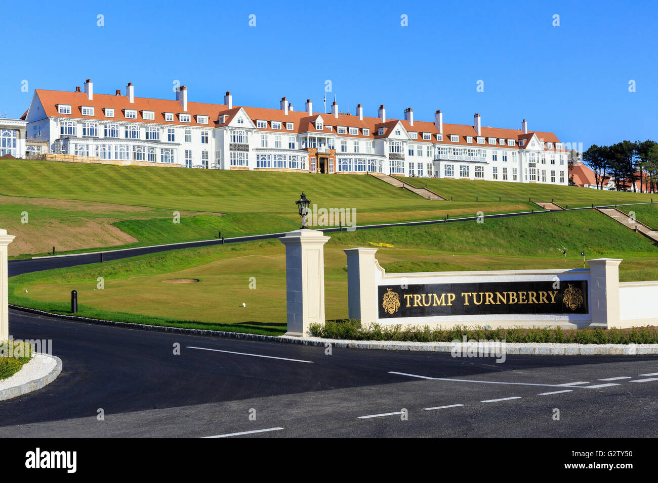 Trump hotel Turnberry, Ayrshire, Scotland, UK Banque D'Images