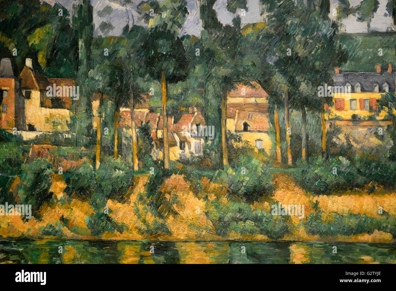 L'Écosse, Glasgow, côté sud, Burrell Collection, Chateau de Medan 1879 Paul Cézanne. Banque D'Images