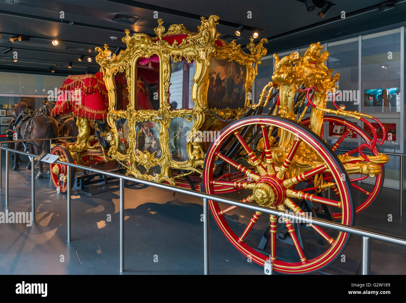 Le Seigneur de l'état du maire car, construite en 1757, exposée dans le Musée de Londres, London, UK Banque D'Images