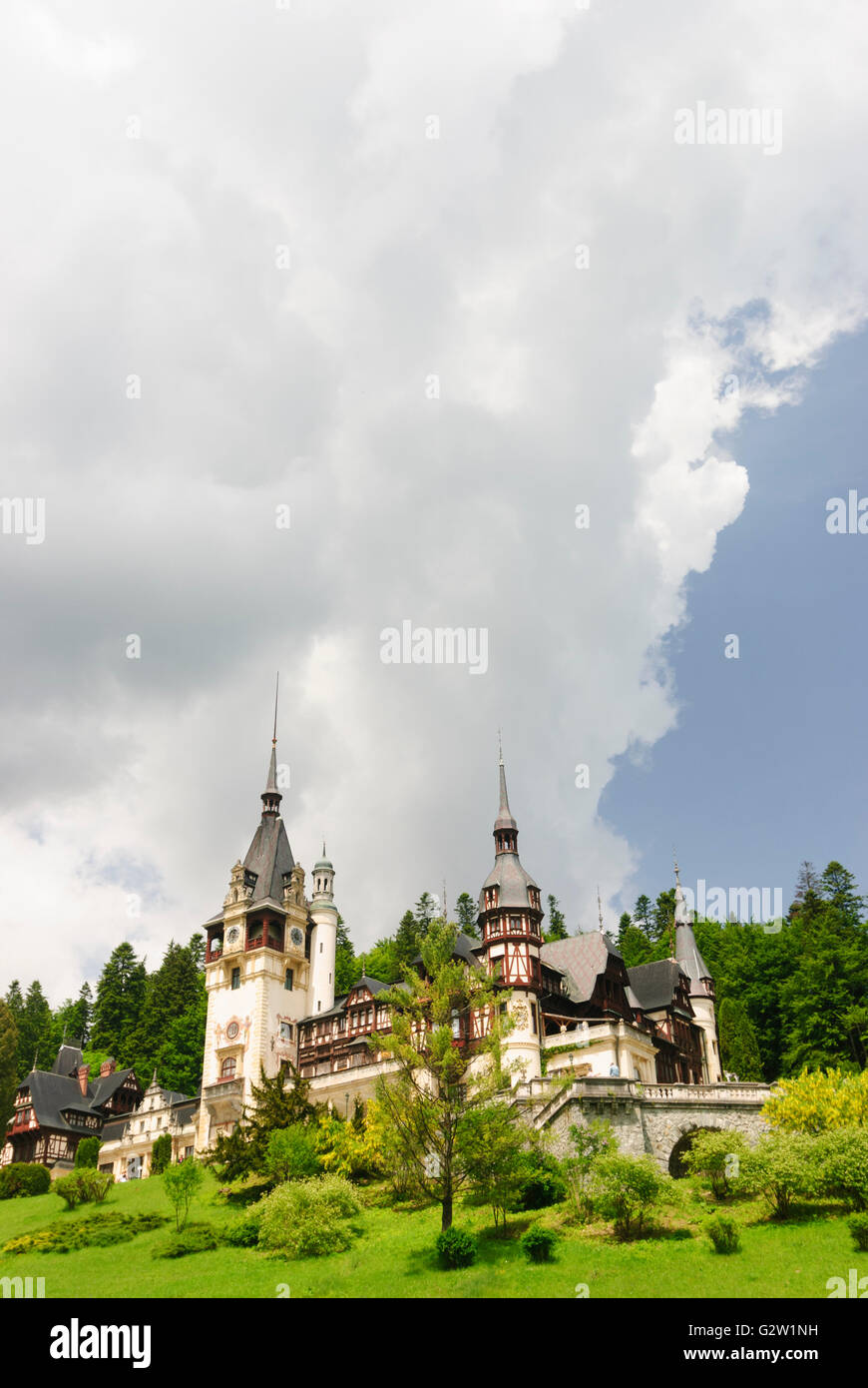 Le Château de Peles, Roumanie, Transylvanie, Transylvanie, Siebenbürgen (Transsilvanien) , Sinaia Banque D'Images