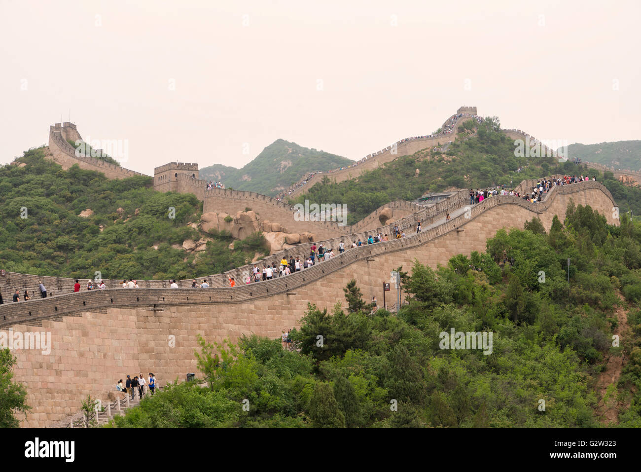 Grande Muraille de Chine à Badaling, Chine Banque D'Images