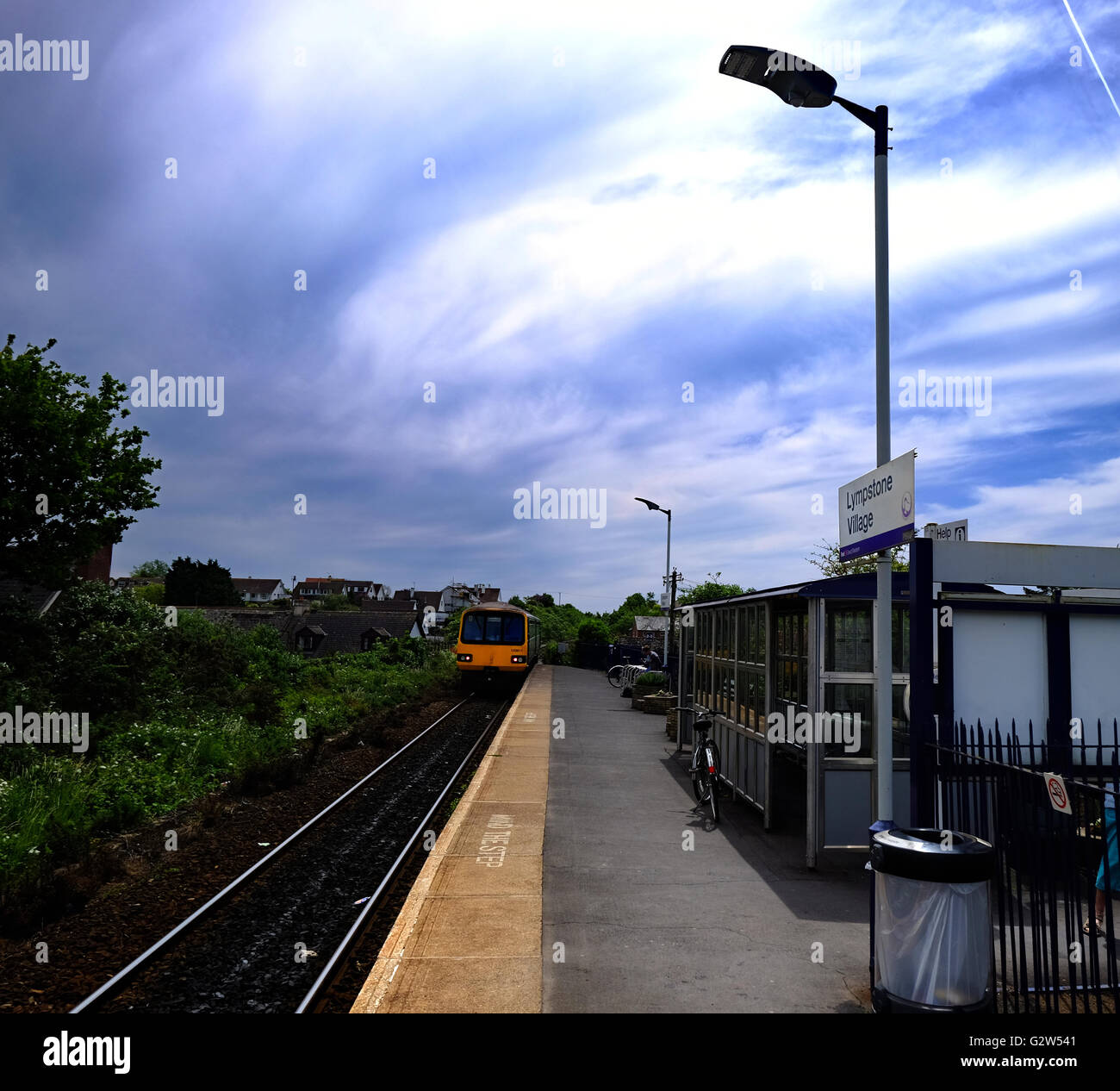 Lympstone station village, sur l'avocette Line, dans le Devon Banque D'Images