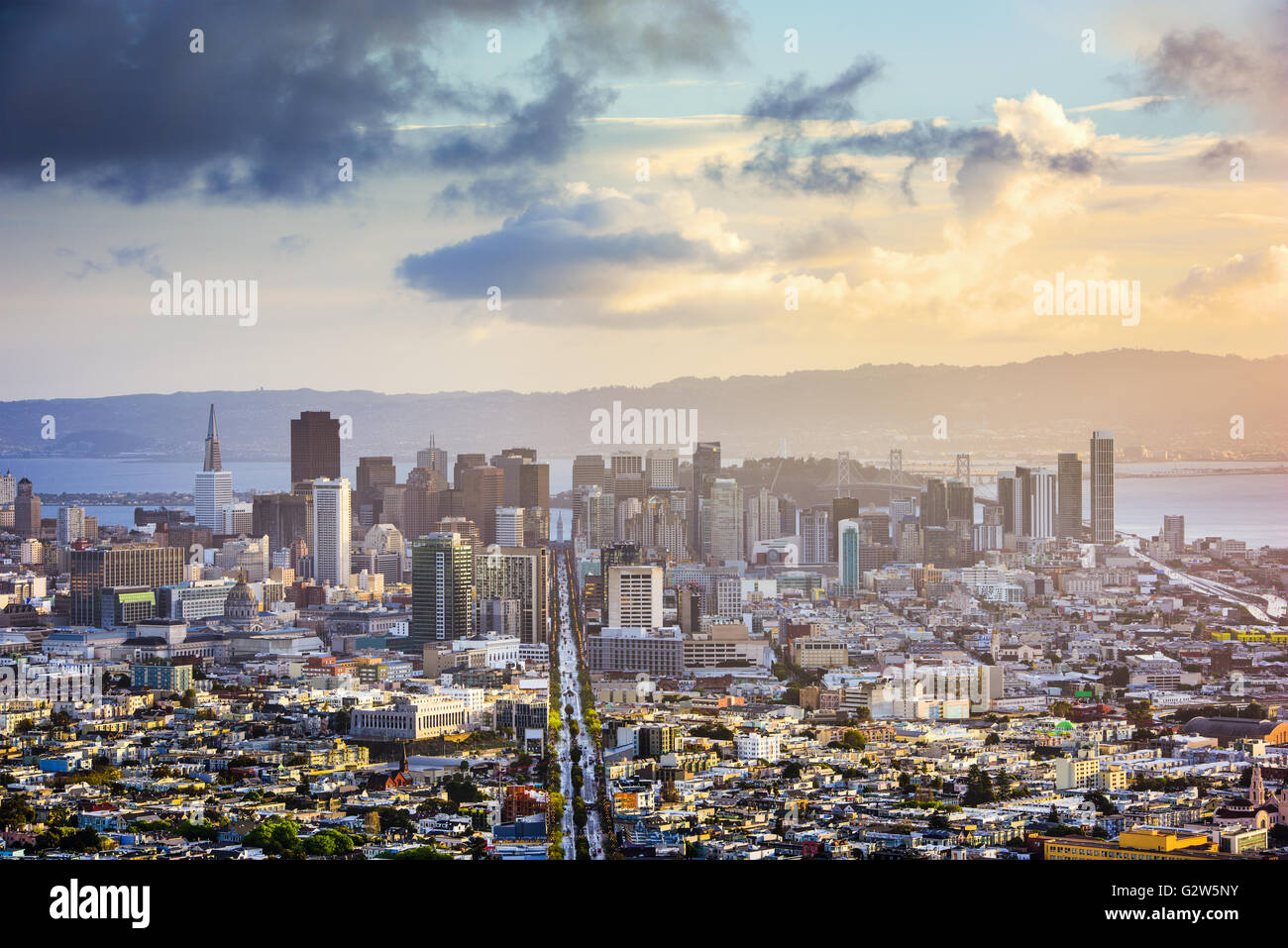 San Francisco, Californie, États-Unis d'horizon. Banque D'Images