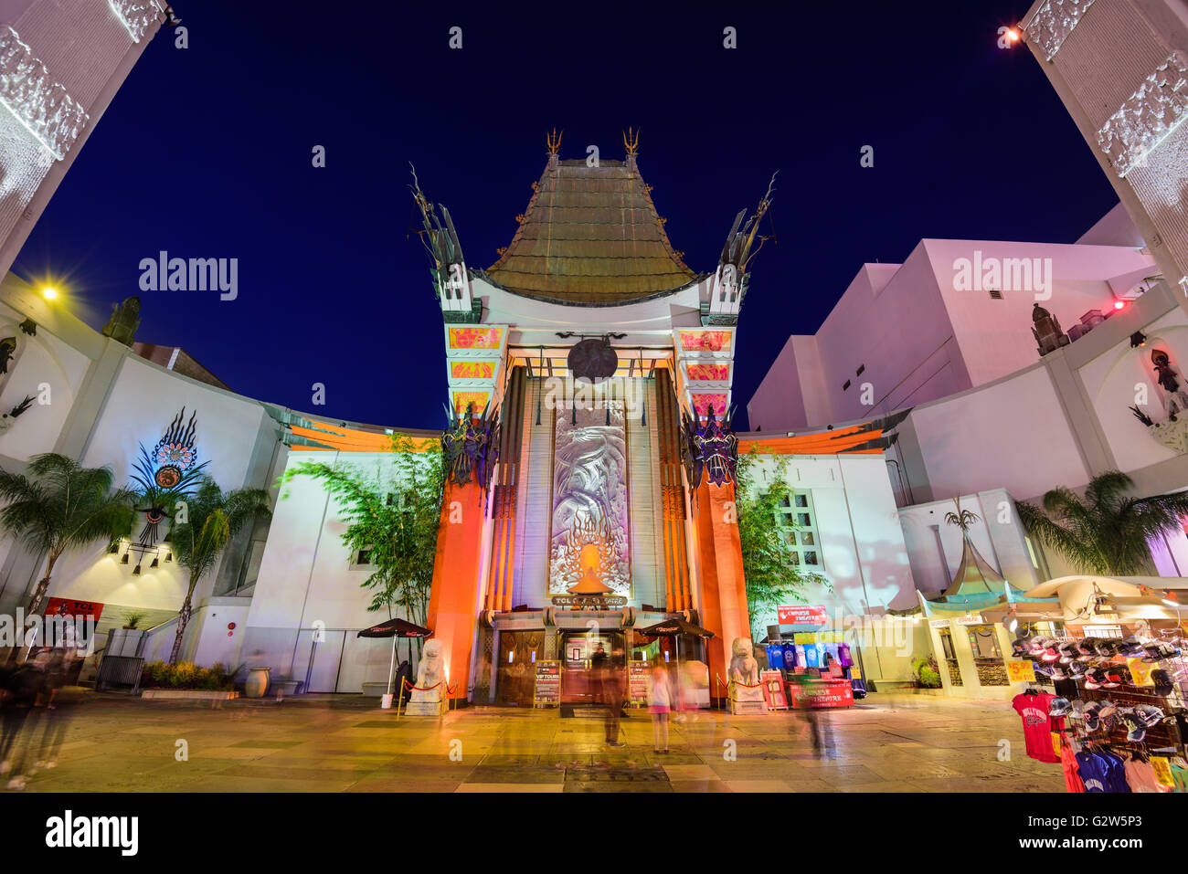 Le Grauman's Chinese Theatre sur Hollywood Boulevard. Banque D'Images