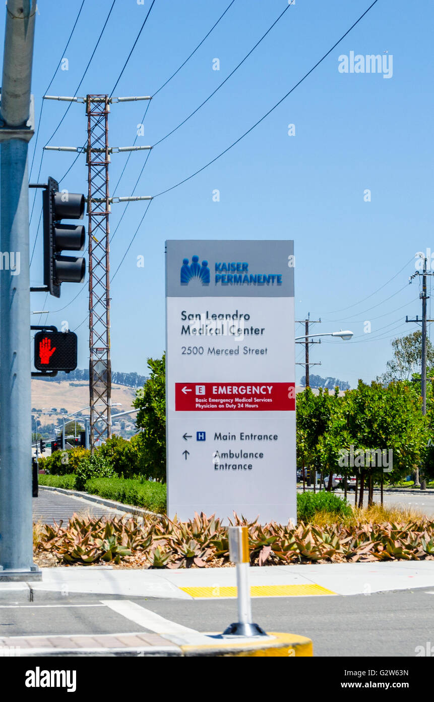 Le Kaiser Permanente Medical Center de San Leandro en Californie Banque D'Images