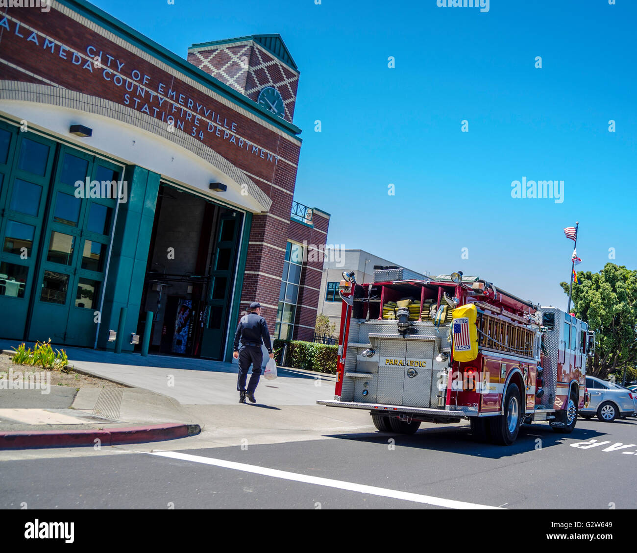 Alameda County Fire station numéro 34 sur Powell Street à Emeryville en Californie Banque D'Images