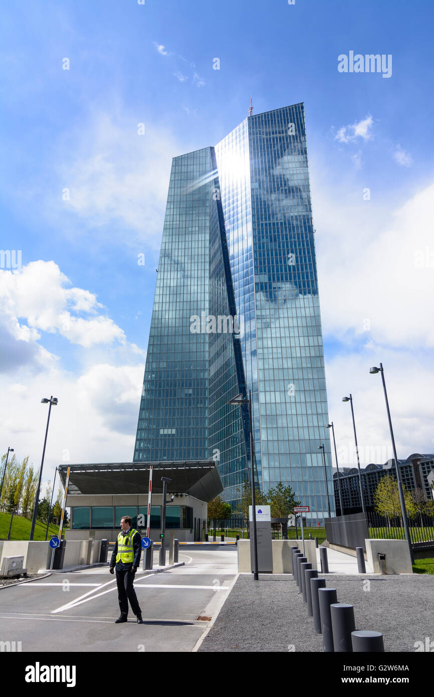 Banque centrale européenne ( BCE ), l'Allemagne, Hesse, Hesse , Frankfurt am Main Banque D'Images
