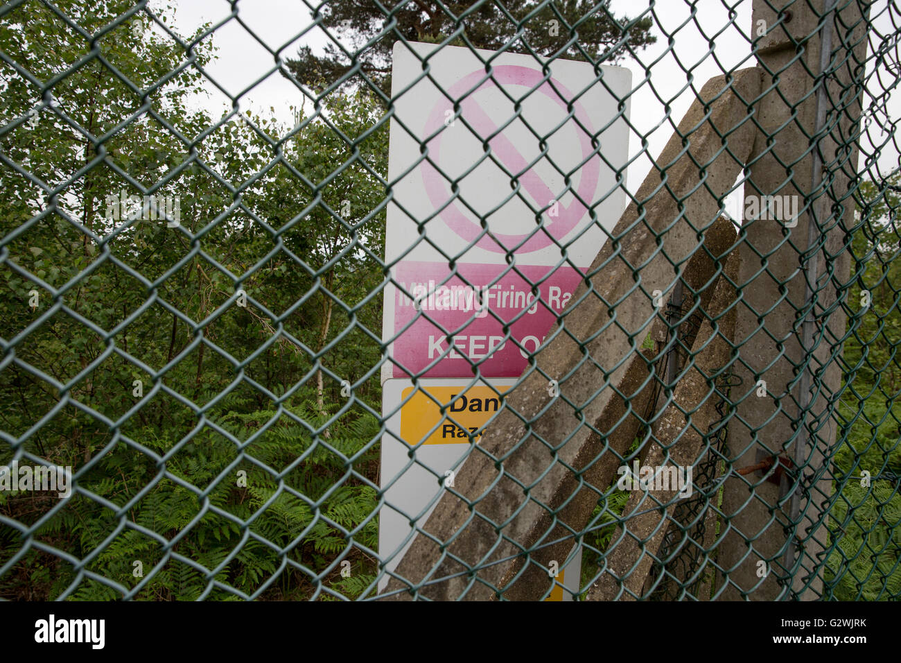 Logistique Royal Corp caserne Deepcut clôture de périmètre Banque D'Images